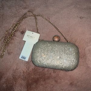 NWT Starlet Gold Hollywood Purse with Gold Chain